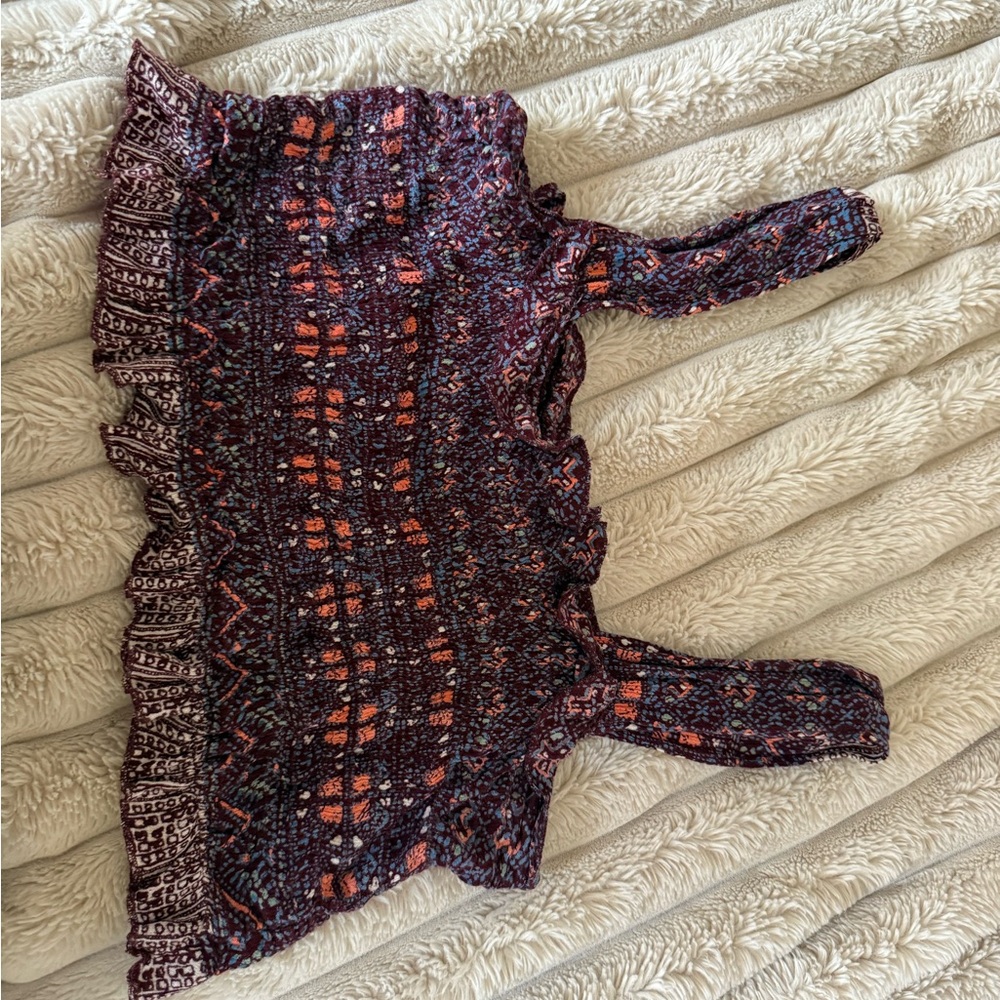 Multicolor Knit Sleeveless crop top